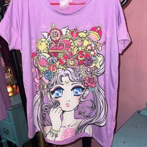 JAPAN LA for miss kika SAILOR MOON tshirt. Size small. A bit over sized.